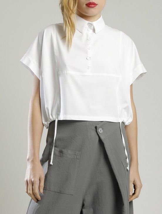 loose shirt with drawstring